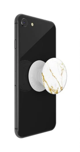 PopSockets X HappyCase PopGrip PopTop Greep en Standaard Wit Marmer afbeelding 8