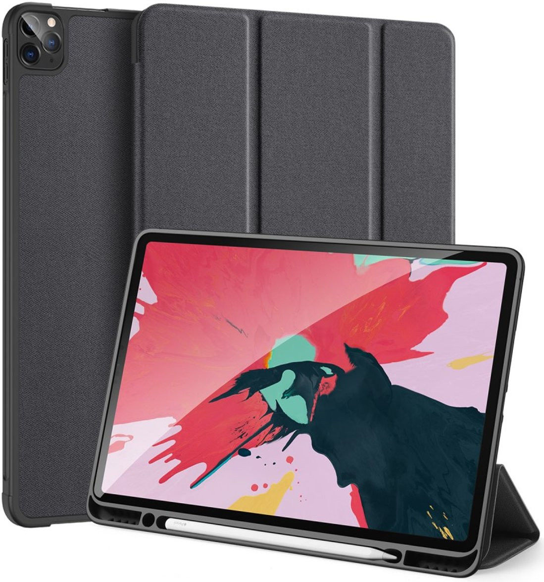 Dux Ducis Domo Series Apple iPad Pro 12.9 2018 / 2020 Tri-fold Roze afbeelding 4