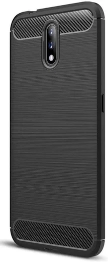 Nokia 2.3 Geborsteld TPU Hoesje Zwart afbeelding 1
