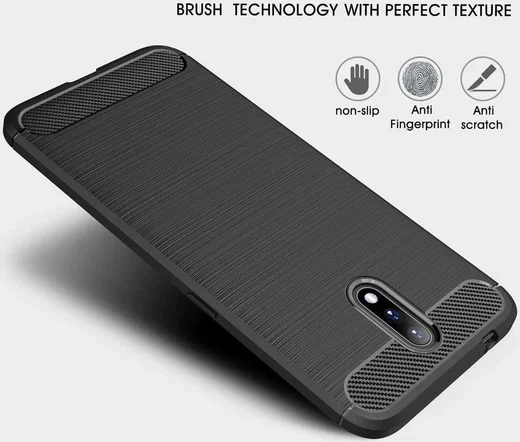 Nokia 2.3 Geborsteld TPU Hoesje Zwart afbeelding 8