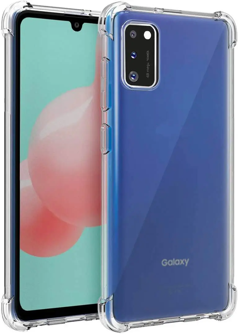 Samsung Galaxy A41 Hoesje Schokbestendig en Dun TPU Back Cover Transparant afbeelding 4