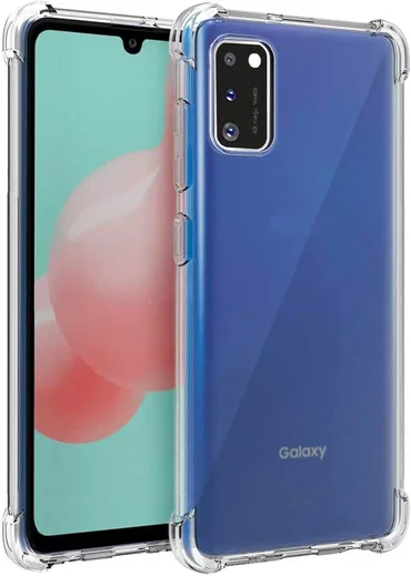 Samsung Galaxy A41 Hoesje Schokbestendig en Dun TPU Back Cover Transparant afbeelding 4