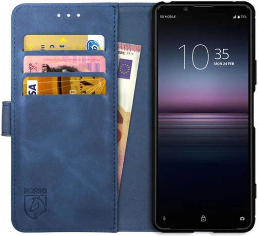 Rosso Element Sony Xperia 1 II Hoesje Book Cover Blauw afbeelding 1