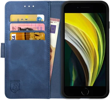 Rosso Element Apple iPhone SE (2020/2022) Hoesje Book Cover Blauw