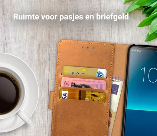 Rosso Element Sony Xperia L4 Hoesje Book Cover Lichtbruin afbeelding 9