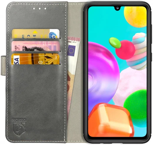 Rosso Element Samsung Galaxy A41 Hoesje Book Cover Grijs afbeelding 1
