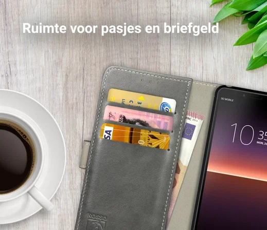 Rosso Element Sony Xperia 10 II Hoesje Book Cover Grijs afbeelding 8