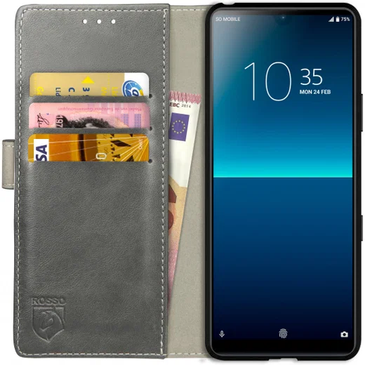 Rosso Element Sony Xperia L4 Hoesje Book Cover Grijs afbeelding 1