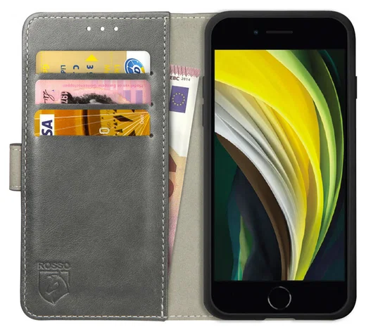 Rosso Element Apple iPhone SE (2020/2022) Hoesje Book Cover Grijs afbeelding 1