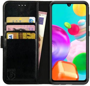 Rosso Element Samsung Galaxy A41 Hoesje Book Cover Zwart