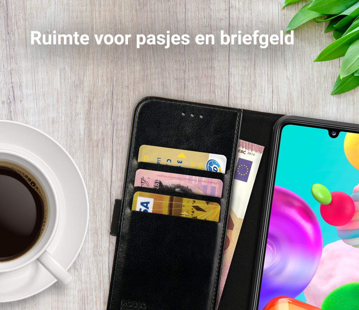 Rosso Element Samsung Galaxy A41 Hoesje Book Cover Zwart afbeelding 10