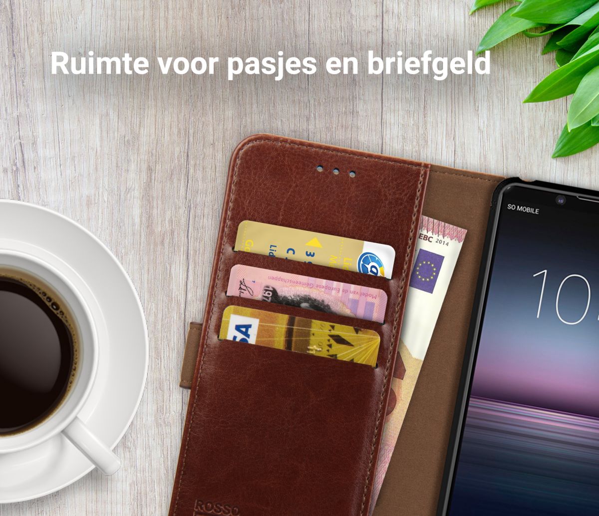 Rosso Element Sony Xperia 1 II Hoesje Book Cover Bruin afbeelding 9