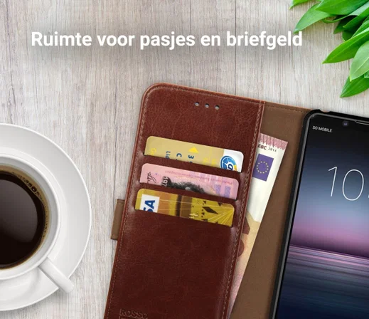 Rosso Element Sony Xperia 1 II Hoesje Book Cover Bruin afbeelding 9