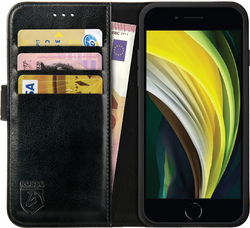 Rosso Element Apple iPhone SE (2020/2022) Hoesje Book Cover Zwart afbeelding