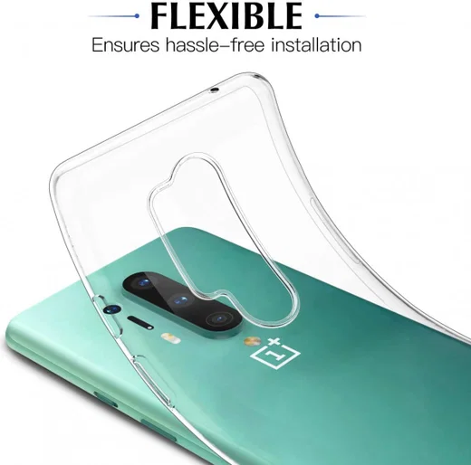 OnePlus 8 Pro Hoesje Dun TPU Transparant afbeelding 3