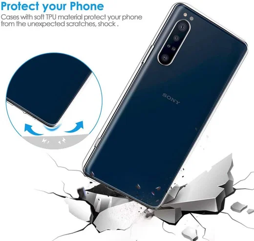 Sony Xperia 1 II Hoesje Dun TPU Transparant afbeelding 4