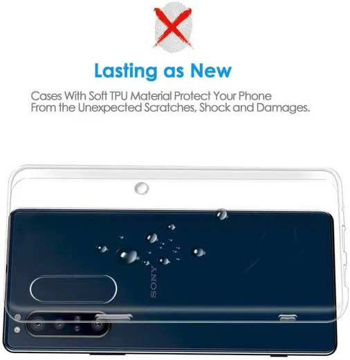 Sony Xperia 1 II Hoesje Dun TPU Transparant afbeelding 5