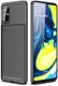 Samsung Galaxy A41 Hoesje Geborsteld Carbon Zwart afbeelding 5
