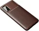 Samsung Galaxy A41 Hoesje Geborsteld Carbon Bruin afbeelding 2