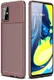 Samsung Galaxy A41 Hoesje Geborsteld Carbon Bruin afbeelding 5