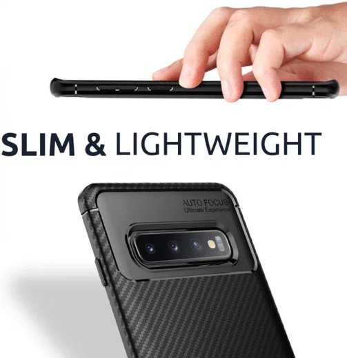 Sony Xperia 1 II Hoesje Siliconen Carbon TPU Back Cover Zwart afbeelding 3