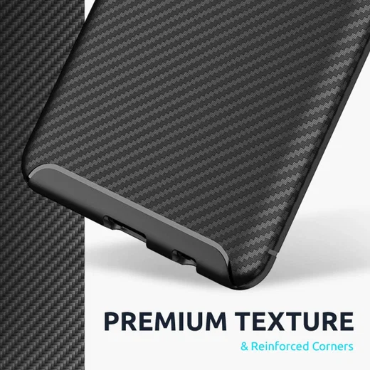 Sony Xperia 1 II Hoesje Siliconen Carbon TPU Back Cover Zwart afbeelding 9