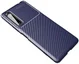 Sony Xperia 1 II Hoesje Siliconen Carbon TPU Back Cover Blauw afbeelding 1