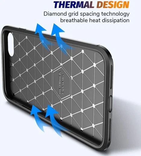 Apple iPhone SE (2020/2022) Hoesje Siliconen Carbon Zwart afbeelding 6
