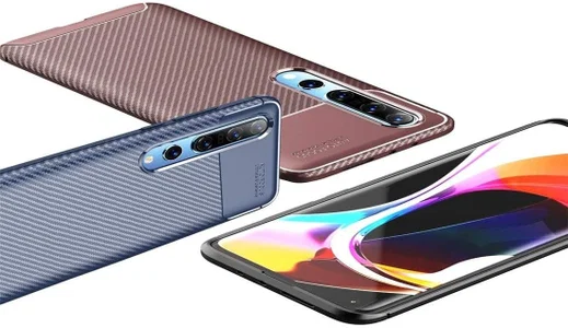 Xiaomi Mi 10 (Pro) Siliconen Carbon Hoesje Zwart afbeelding 9