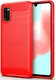 Samsung Galaxy A41 Geborsteld TPU Hoesje Rood afbeelding 1