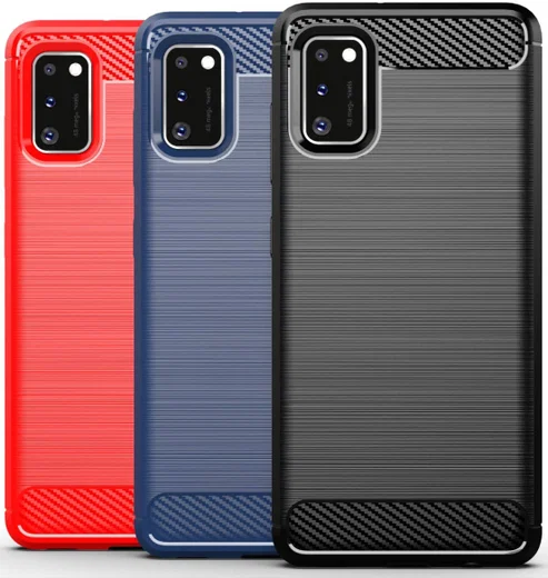 Samsung Galaxy A41 Geborsteld TPU Hoesje Rood afbeelding 3