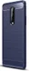OnePlus 8 Hoesje Geborsteld TPU Flexibele Back Cover Blauw afbeelding 1
