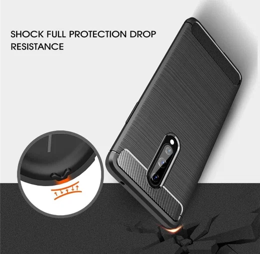 OnePlus 8 Hoesje Geborsteld TPU Flexibele Back Cover Blauw afbeelding 5