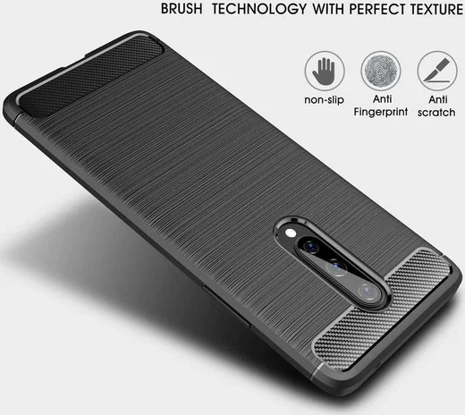 OnePlus 8 Hoesje Geborsteld TPU Flexibele Back Cover Blauw afbeelding 6