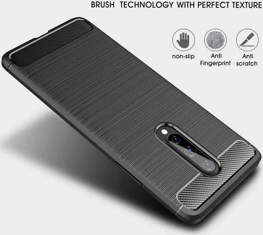 OnePlus 8 Hoesje Geborsteld TPU Flexibele Back Cover Rood afbeelding 7