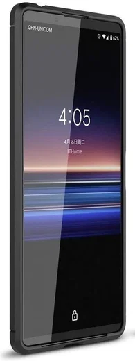 Sony Xperia 1 II Geborsteld TPU Hoesje Zwart afbeelding 2
