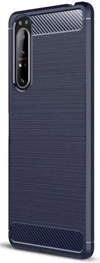Sony Xperia 1 II Geborsteld TPU Hoesje Blauw afbeelding 1
