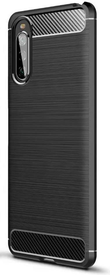 Sony Xperia 10 II Geborsteld TPU Hoesje Zwart afbeelding 1