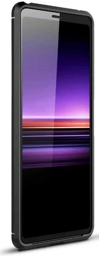 Sony Xperia 10 II Geborsteld TPU Hoesje Zwart afbeelding 3