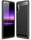 Sony Xperia 10 II Geborsteld TPU Hoesje Zwart afbeelding 4