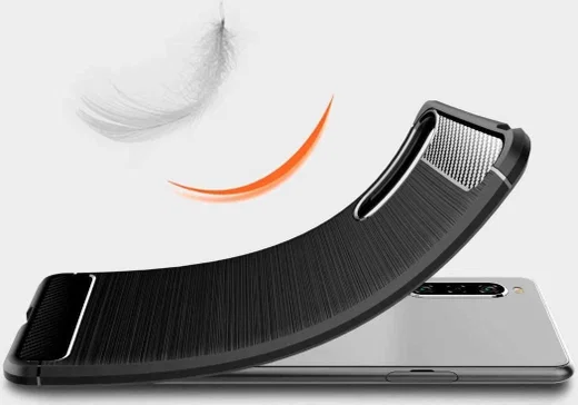 Sony Xperia 10 II Geborsteld TPU Hoesje Zwart afbeelding 6
