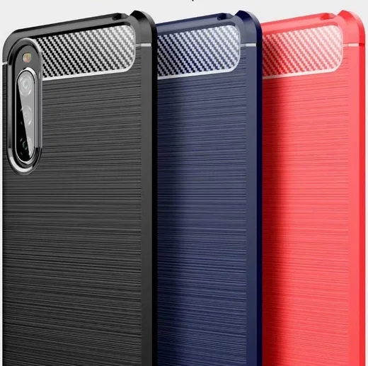 Sony Xperia 10 II Geborsteld TPU Hoesje Blauw afbeelding 6