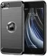 Apple iPhone SE (2020/2022) Hoesje Geborsteld TPU Back Cover Zwart afbeelding 1