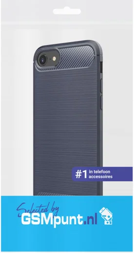 iPhone SE (2020/2022) / 8 / 7 Hoesje Geborsteld TPU Flexibel Blauw afbeelding 4