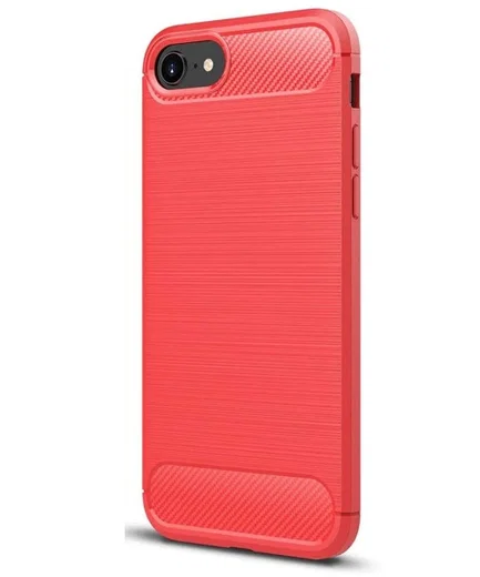 iPhone SE (2020/2022) / 8 / 7 Hoesje Geborsteld TPU Flexibel Rood afbeelding 2