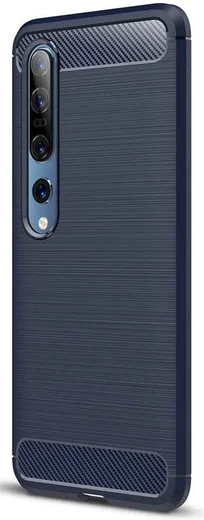Xiaomi Mi 10 / Mi 10 Pro Hoesje Geborsteld en Flexibel TPU Blauw afbeelding 1