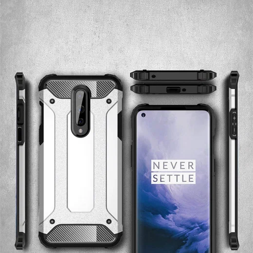 OnePlus 8 Hoesje Shock Proof Hybride Back Cover Rood afbeelding 6