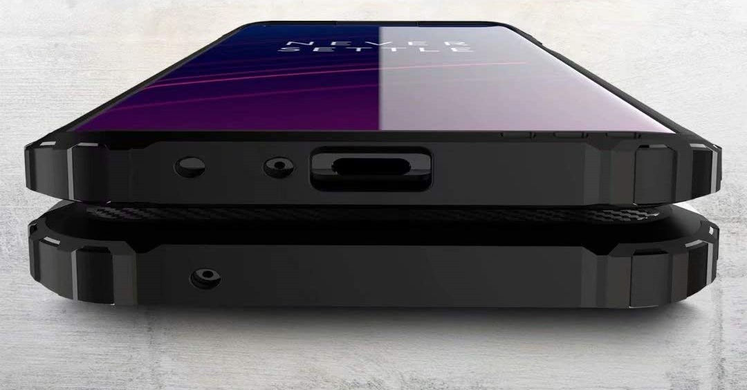 OnePlus 8 Pro Hoesje Shock Proof Hybride Back Cover Rood afbeelding 4