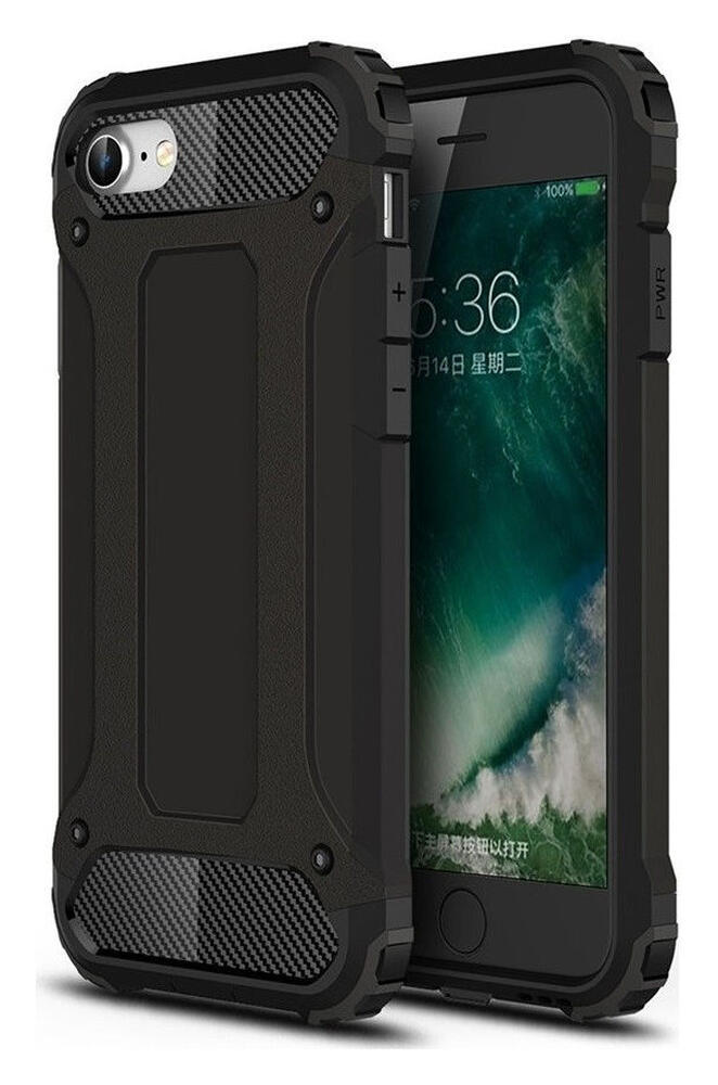 Apple iPhone SE (2020/2022) Hoesje Hybride Back Cover Zwart afbeelding 1