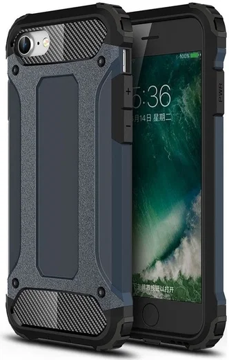Apple iPhone SE (2020/2022) Hoesje Hybride Back Cover Donker Blauw afbeelding 1